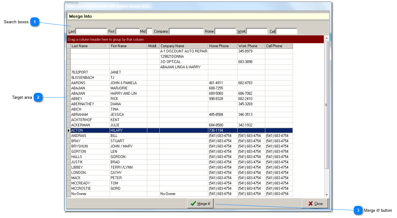 Merge Customer into..